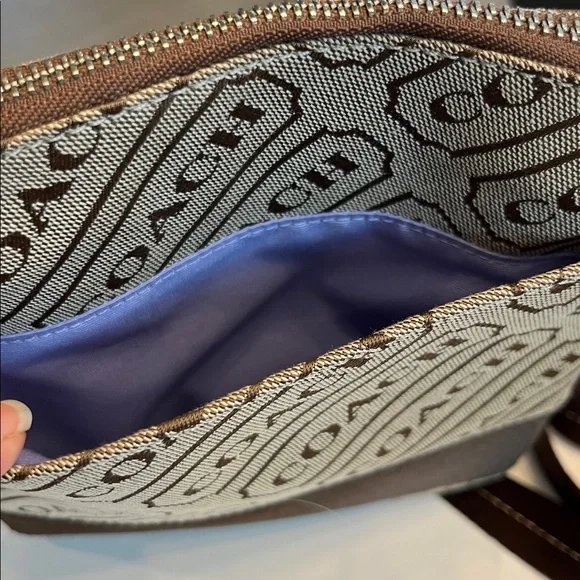 NWOT Coach Tan and Brown crossbody bag - Picture 9 of 13